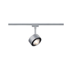 Spot URAIL ALDAN LED con ottica a lente, Cromo opaco, Nero dimmerabile