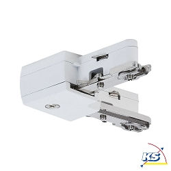 1- Connecteur en L monophas URAIL rigide, blanche