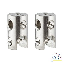 Accessories for Wire system 12V Wire block, set of 2, max.150W/bar, max.300W, 12V, chrome