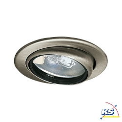 Furniture recessed luminaire swiveling, 12V, G4, 69mm, brushed iron