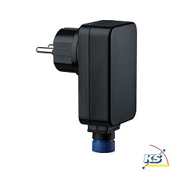 Outdoor Einspeisung PLUG & SHINE Trafo, IP44, 230/24V DC, 21W, IP44, schwarz