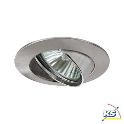 Recessed luminaire PREMIUM, 230V, GU10, 51mm, swiveling, brushed iron/aluminum