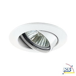 Recessed luminaire PREMIUM, 230V, GU10, 51mm, swiveling, white/aluminum