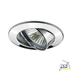 Recessed luminaire PREMIUM, 230V, GU10, 51mm, swiveling, chrome/aluminum