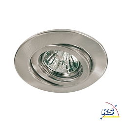 Recessed luminaire QUALITY, 12V, GU5,3, 51mm, swiveling, brushed iron