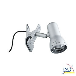 Clamp spot ASSISTENT GRYPS, E14, 230V, brushed iron