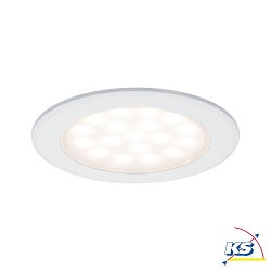 2er-Set LED Mbel-Einbauleuchte rund 2x2.5W 6VA 230/12V 3000K, Wei matt