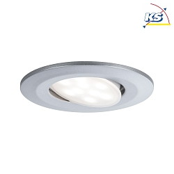 Eclairage d'extrieur encastr CALLA LED pivotant IP65, chrom mat 