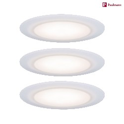 recessed luminaire SUON DIM IP44, satin, white dimmable 480lm 2700K