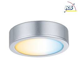 Luce per mobile DISC LED CCT Switch IP20, cromo opaco dimmerabile