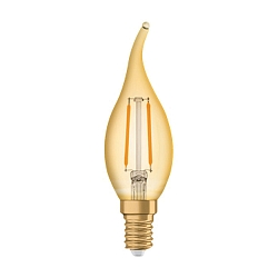 LED Filamentlampe ESSENCE AMBIENTE LUX Kerzenform, CA22, E14, 2,5W, 2400K, 220lm, gold