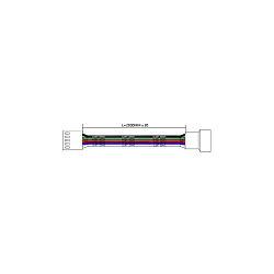 Zubehr fr LED Strips Verlngerung Anschluss-Kabel 24V, RGBW, 200 cm
