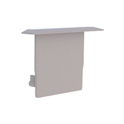 Endkappe fr Radium Aluminium Flgel-Profil MEDIUM WING, Kunststoff, Hellgrau