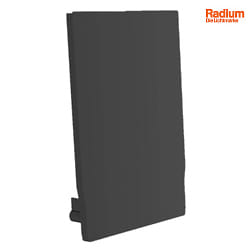 Endkappe fr Profil + Cover M, Endcap MEDIUM U-Profil 27/39, schwarz