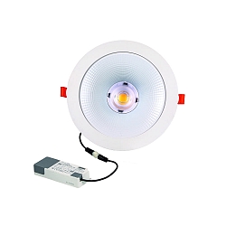 downlight GLAN M round, suitable for VDU workstation IP20, powder coated, white 
