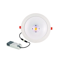 downlight GLAN L round, suitable for VDU workstation IP20, powder coated, white 