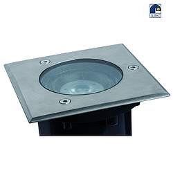 Apparecchio da incasso a terra KEMENTARI LQ LED IP67, Acciaio inossidabile, Verniciato a polvere, trasparente