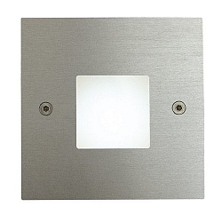 LED Wandeinbauleuchte fr Schalterdosen, 1W, 6200K-7200K, 17lm, IP20, eckig, edelstahl