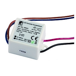 LED converter, 700mA, 2,1-3,5W, 3-5V, 100-240V AC, static