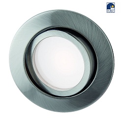 recessed luminaire SANYA AC LED round, swivelling IP40, aluminum matt, satined  6W 525lm 3000K 80° 80° CRI 80-89