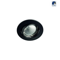 ceiling recessed luminaire MR16 swivelling IP20, powder coated, black