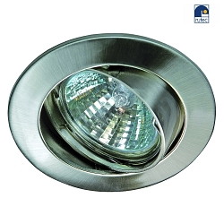 Alu die-cast Recessed spot for MR16, swivelling, IP20, iron brushed