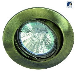 Alu die-cast Recessed spot for MR16, swivelling, IP20, old brass