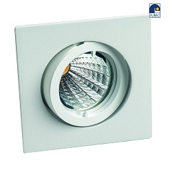 Alu die-cast Recessed spot QUADRO, swivelling, IP20, bayonet white matt