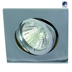 Alu die-cast Recessed spot QUADRO, swivelling, IP20, bayonet chrome