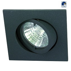 Alu die-cast Recessed spot QUADRO, swivelling, IP20, bayonet graphit