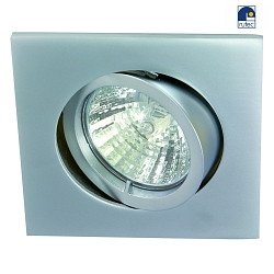 Alu die-cast Recessed spot QUADRO, swivelling, IP20, bayonet chrome matt