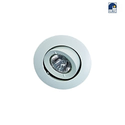 Alu-Druckguss Einbaustrahler MR16, IP20,  11cm, kardanisch 40/360, mit Bajonett, ohne Fassung, wei matt