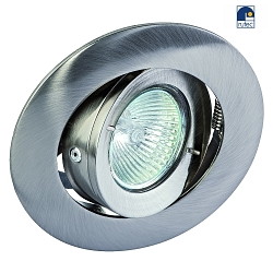 Alu-Druckguss Einbaustrahler MR16, IP20,  11cm, kardanisch 40/360, mit Bajonett, ohne Fassung, eisen gebrstet