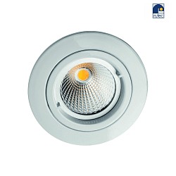 Alu-Druckguss-Einbaustrahler fr MR16, IP20,  8.2cm, mit Bajonett, ohne Fassung, starr, wei matt