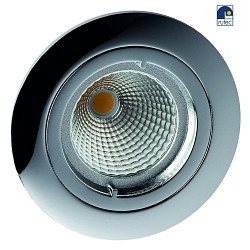 Alu-Druckguss-Einbaustrahler fr MR16, IP20,  8.2cm, mit Bajonett, ohne Fassung, starr, chrom