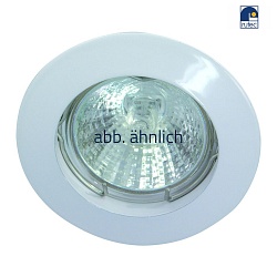 Alu-Druckguss-Einbaustrahler fr MR16, IP20,  7.8cm, mit Sprengring, ohne Fassung, starr, wei matt