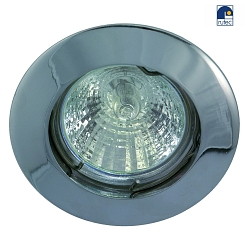 Alu-Druckguss-Einbaustrahler fr MR16, IP20,  7.8cm, mit Sprengring, ohne Fassung, starr, chrom
