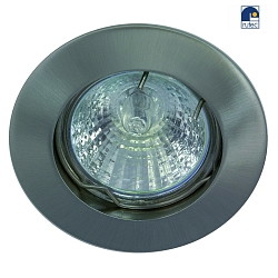 Alu-Druckguss-Einbaustrahler fr MR16, IP20,  7.8cm, mit Sprengring, ohne Fassung, starr, eisen gebrstet