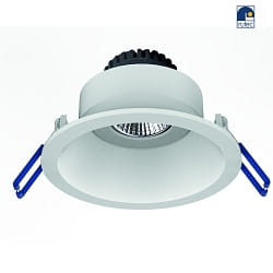 recessed luminaire TOM ROUND (EMPTY CASE FOR LED MODULE 5CM) round, swivelling, without socket IP20, white matt dimmable