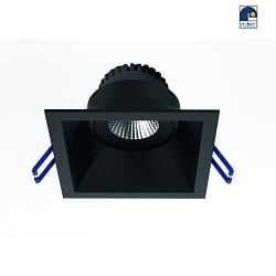 recessed luminaire TOM SQUARE(EMPTY CASE FOR LED MODULE 5CM) square, swivelling, without socket IP20, black matt dimmable