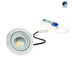 Luce da incasso GAIL girevole, Set di 1, commutabile IP40, Bianco opaco 718lm 2900 | 3100K CRI 80-89