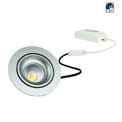 Luce da incasso GAIL girevole, Dim-To-Warm, Set di 1 IP40, Argento opaco dimmerabile 430lm 1900 | 3000K CRI 90-100