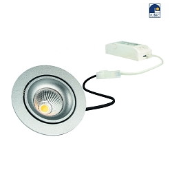 Lumire encastre GAIL pivotant, lot de 1, dimmable IP40, argent mat gradable 718lm 2900 | 3100K CRI 80-89