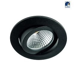 LED Einbaustrahler TALU, IP20, 350mA (exkl. BG), 8W 3000K 715lm 40, CRi>90, dimmbar, schwenkbar, schwarz matt