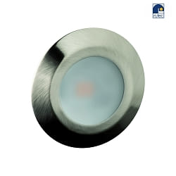 recessed luminaire LARA AC LED round IP44, brushed iron, satined  6W 519lm 3000K 95 95 CRI 80-89