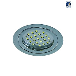 downlight LARA round IP40, chrome dimmable