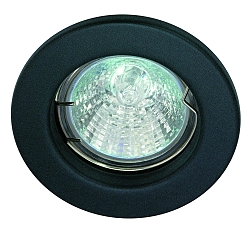 Lumire encastre MR16 rond, rigide, noir mat gradable