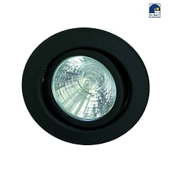 downlight MR16 round, swivelling IP20, black matt