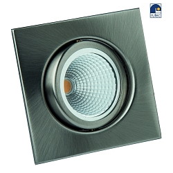 Stainless steel Recessed spot 1,4401 X5CrNiMo 316, without snap ring, square, swivelling, IP20, stainless steel