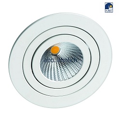 recessed luminaire swivelling, rotatable IP40, mat, satined, white dimmable 662lm 2900-3100K CRI 80-89